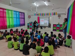 Guardia Estatal acerca cultura de seguridad en kínder en Matamoros