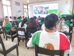 La fiebre mundialista en el ayuntamiento porteño