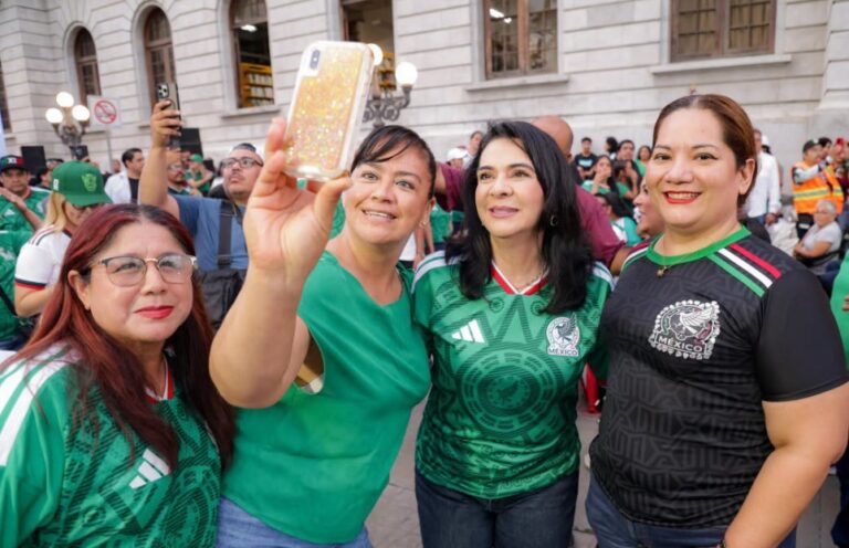 Mónica Villarreal reúne a más de 2 mil personas en el municipio de Tampico para celebrar el triunfo de México 2-0 sobre Ecuador