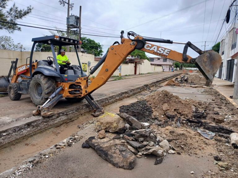 Gobierno del Estado fortalece la infraestructura sanitaria en la colonia Los Mangos con apoyo de COMAPA SUR