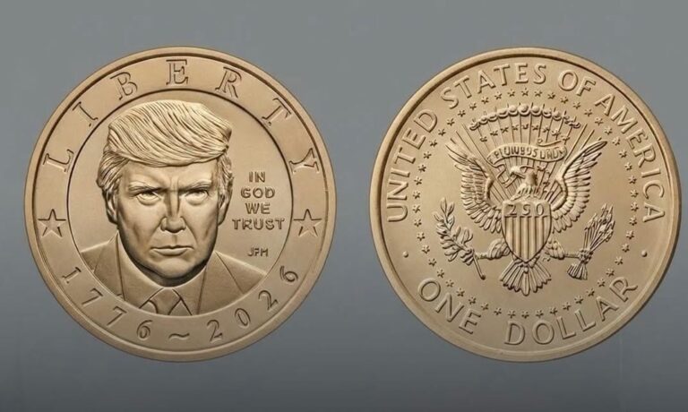 🟨SALE A LA VENTA MONEDA DE 1 DOLAR CON EL ROSTRO DEL PRESIDENTE TRUMP